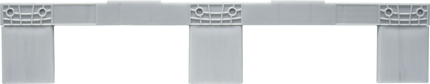 Паллет 800×600х150 сплошной, на 3-х полозьях, арт. TR 680 серый, код: 07878